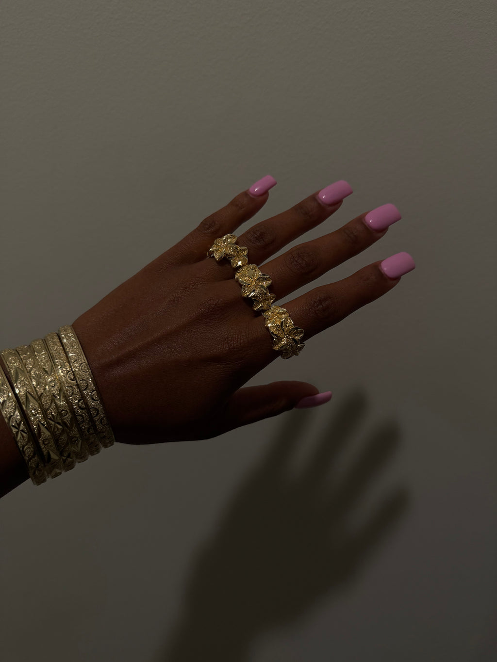 Jumbo Gold Flower Ring