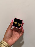 Chunky Gold Double C's Studs