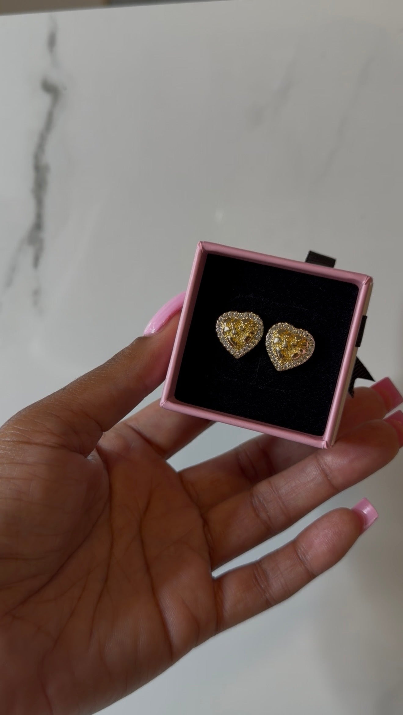 Diamond Heart Earrings